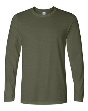 Gildan 64400 Softstyle® Long Sleeve T-Shirt in military green