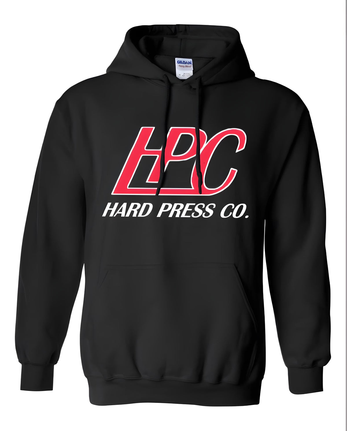 Hard Press Co. logo hoodie in black