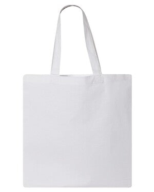 Q-Tees QTB Economical Tote in white